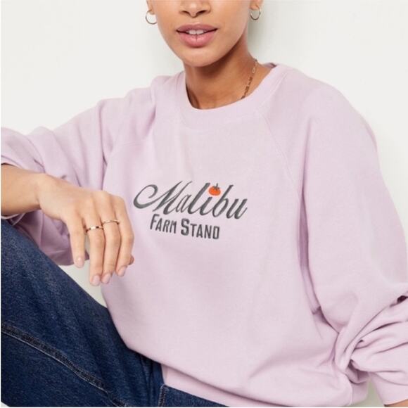 Old Navy Lavender Malibu Farm Stand SoComfy Crew-Neck Graphic Sweatshirt - Picture 4 of 10